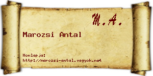Marozsi Antal névjegykártya